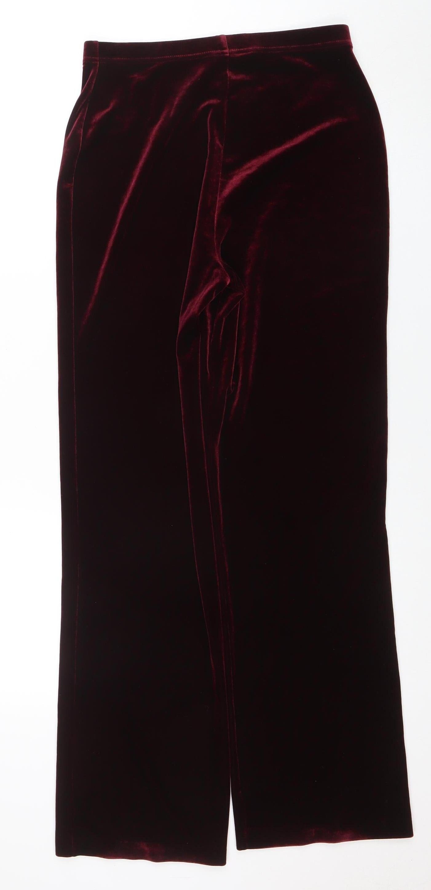 Marks and Spencer Women's Red Velvet Stretch Leggings Size 12