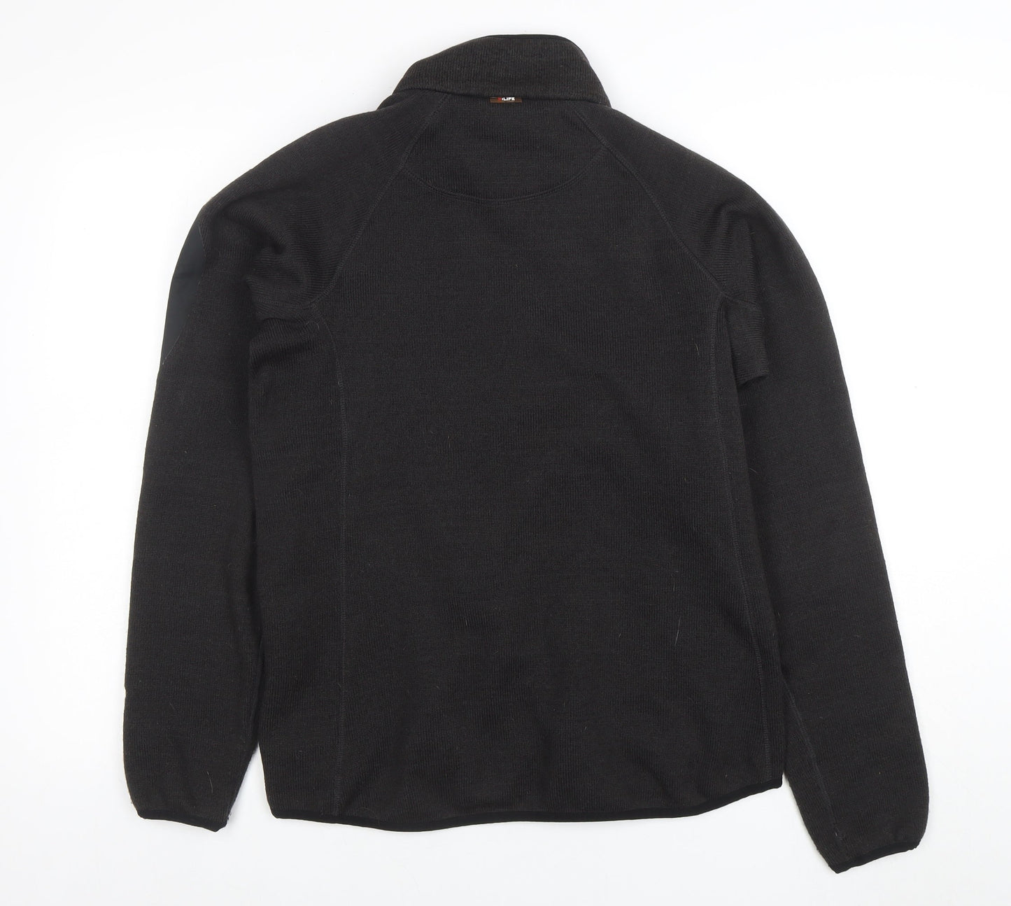 X-Life Women's Black Full Zip Fleece Jacket Size M 12-14