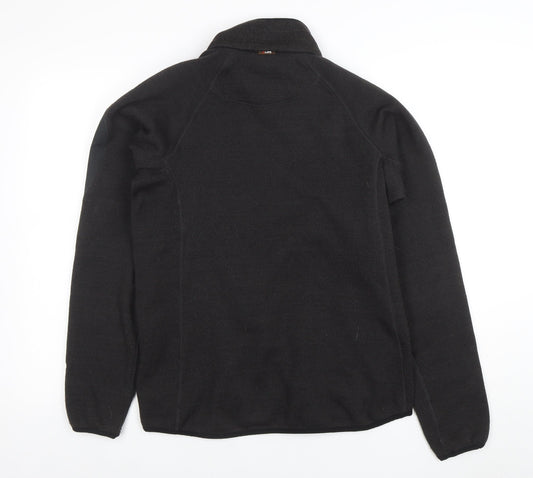X-Life Women's Black Full Zip Fleece Jacket Size M 12-14
