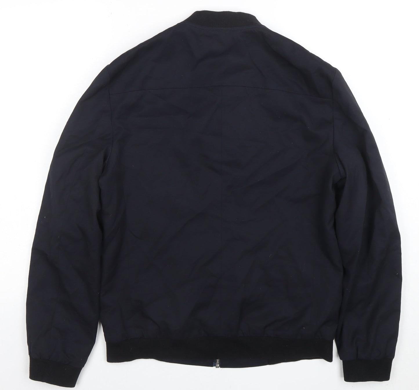 Villain Men's Black Small Bomber Jacket with Full Zip