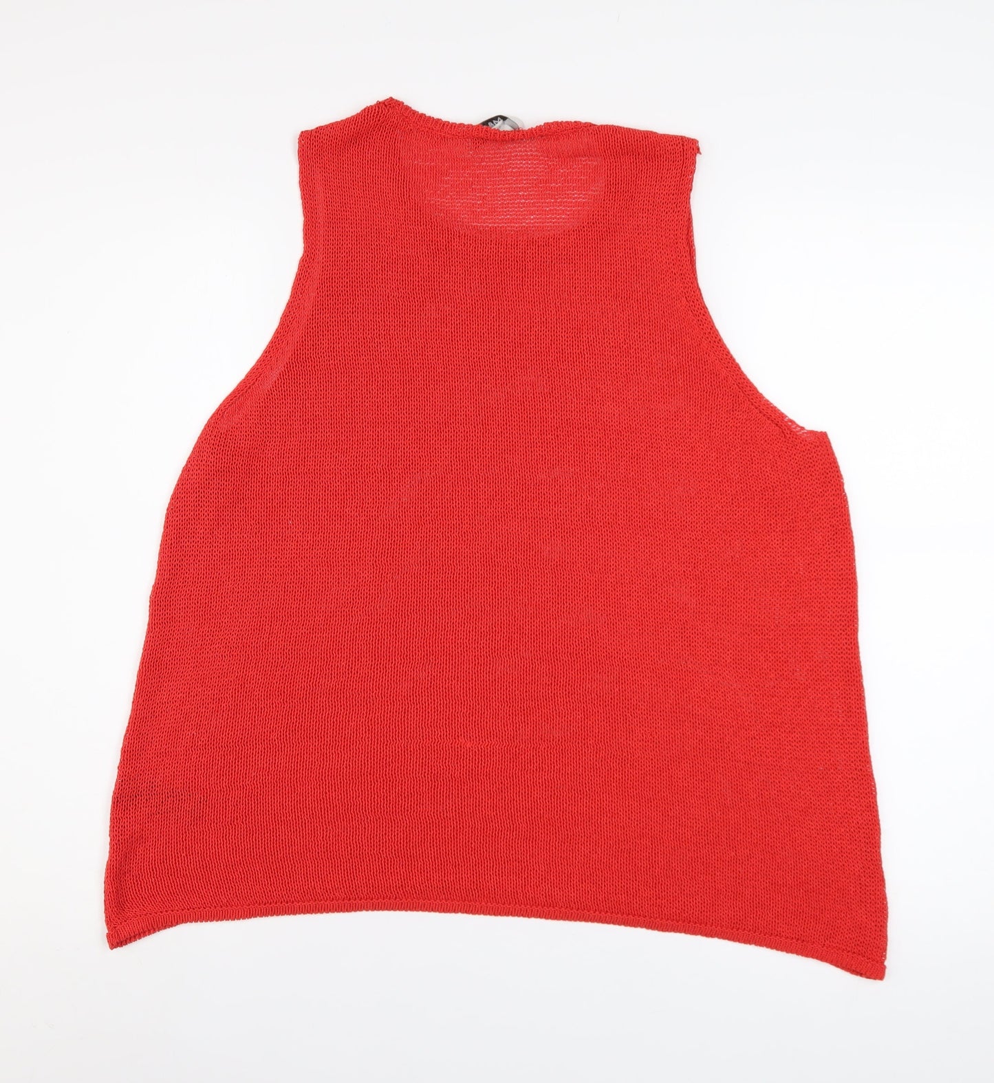 Marks and Spencer Women's Red Knit Sleeveless Tank Top Medium