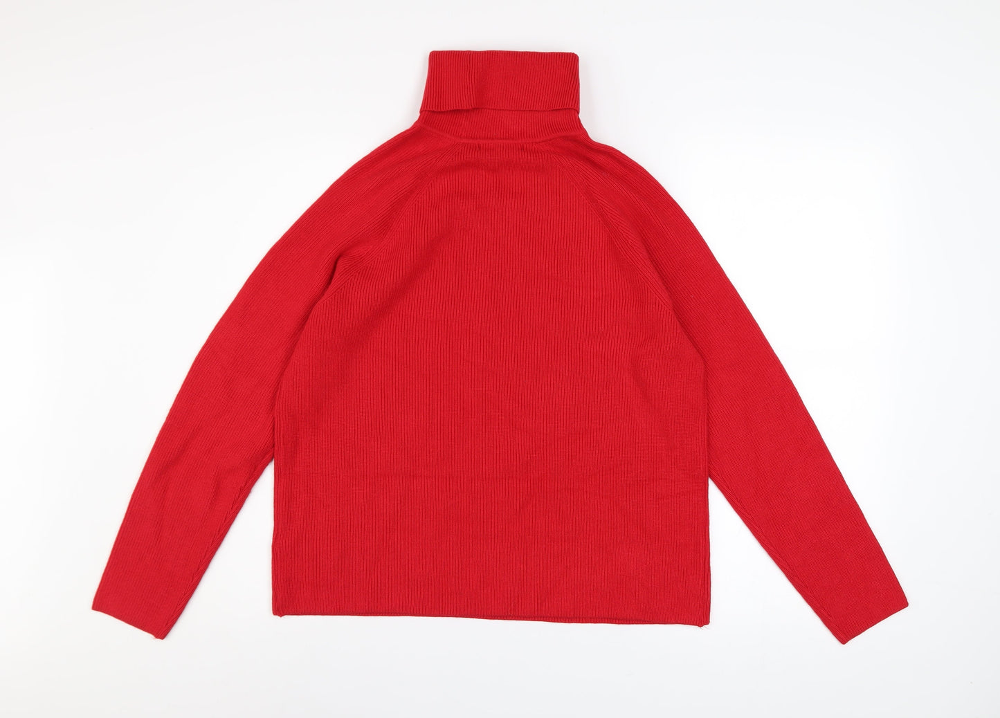 Marks and Spencer Women’s Red Roll Neck Knit Jumper Size M