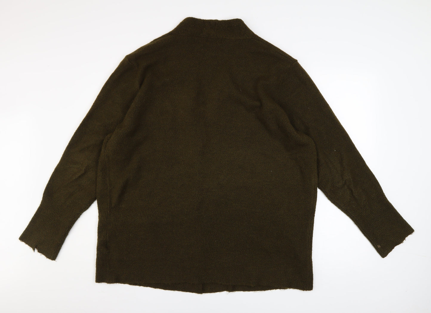 Great Looks Women's Brown XL Knit Cardigan Long Sleeve V-Neck