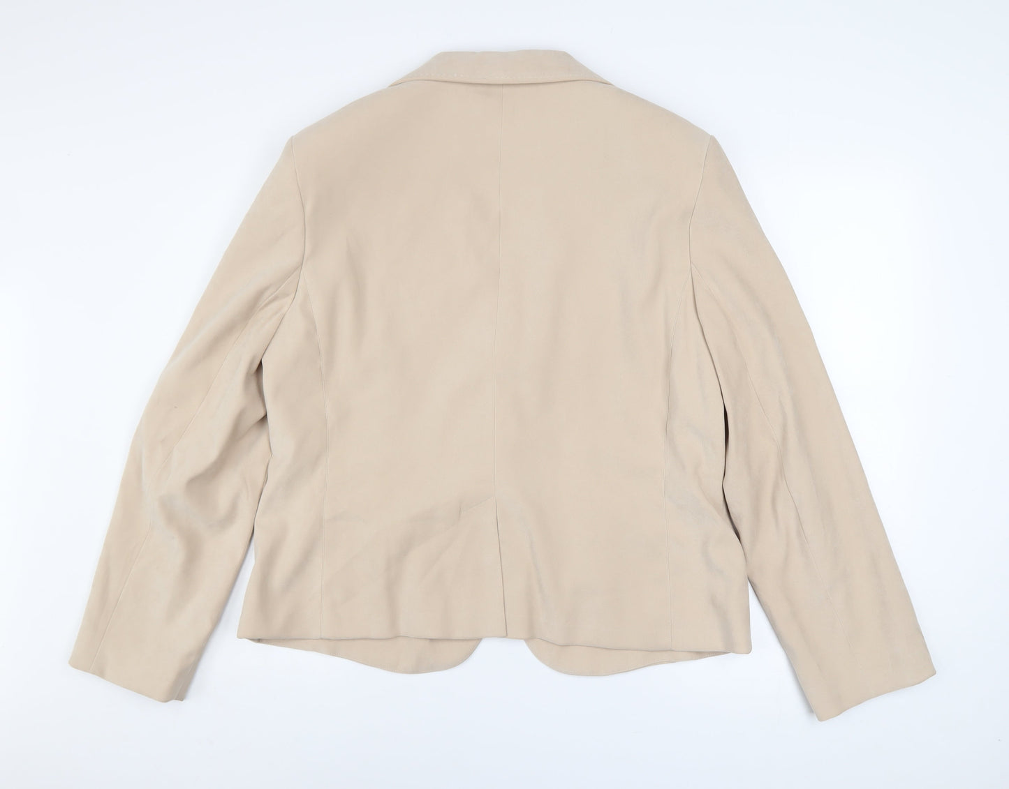 E-vie Collection Women's Beige Blazer Size 20 Lined Polyester Jacket
