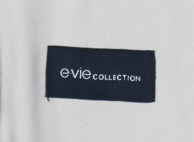 E-vie Collection Women's Beige Blazer Size 20 Lined Polyester Jacket