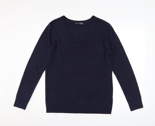 Atmosphere Women's Blue V-Neck Long Sleeve Pullover Jumper Size 14