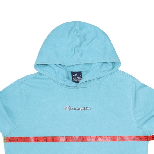 Champion Boys Blue Pullover Hoodie 15-16 Years Regular Fit Cotton Blend