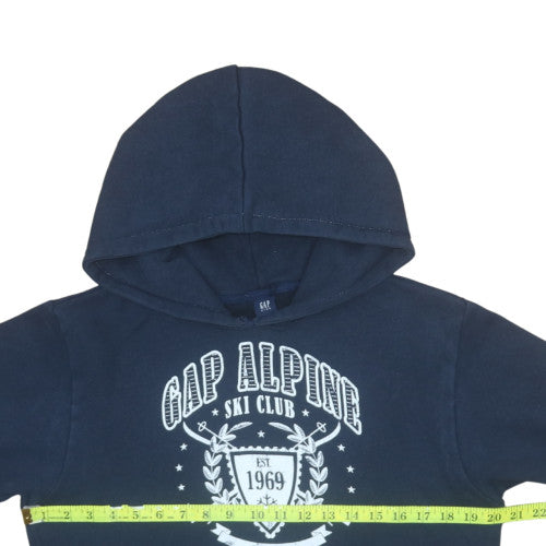 GAP Boys Blue Pullover Hoodie 13 Years Ski Club Fleece Graphic Hooded Sweatshirt