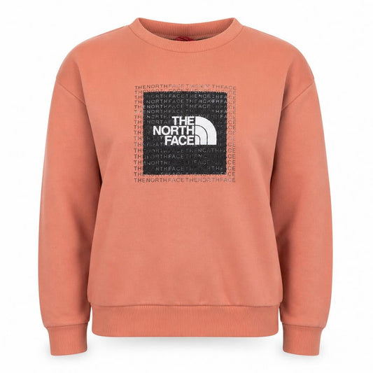 The North Face Womens Peach Crew Neck Pullover Sweatshirt M Cotton Blend