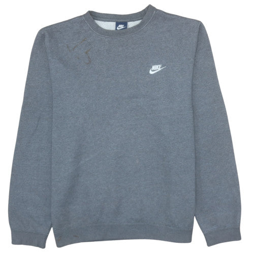 Nike Men's Grey L Pullover Crew Neck Fleece Sweatshirt