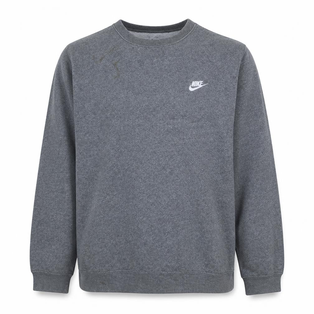 Nike Men's Grey L Pullover Crew Neck Fleece Sweatshirt