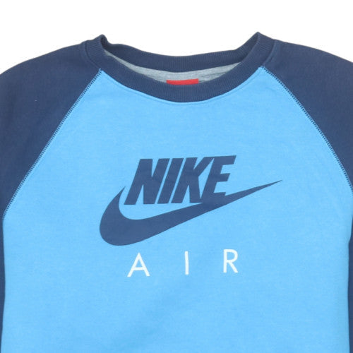 Nike Boys Blue Air Pullover Sweatshirt 13-15 Years Regular Fit Fleece