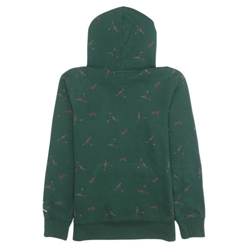 Jordan Boys Green Pullover Hoodie 12 Years L Graphic Print Fleece