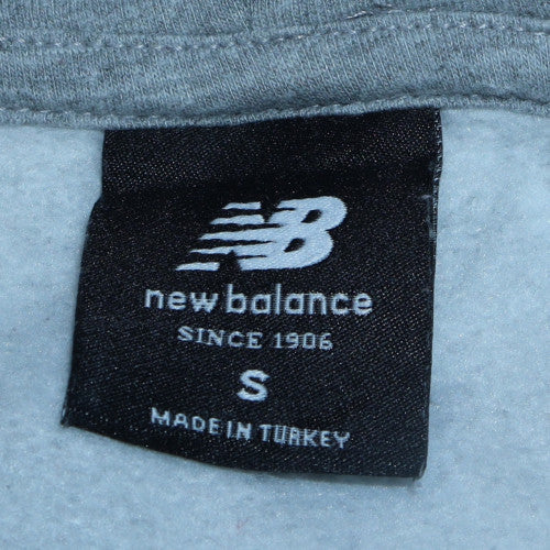 New Balance Men's Grey Small Pullover Hoodie Fleece Sweatshirt