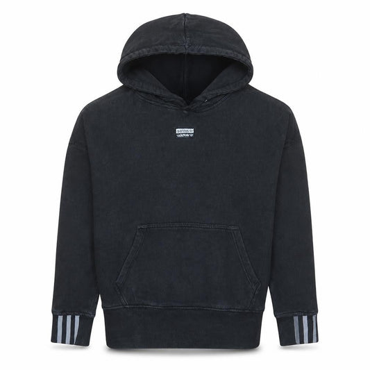 Adidas Women Black Hoodie Size 10 Pullover Hooded Sweatshirt