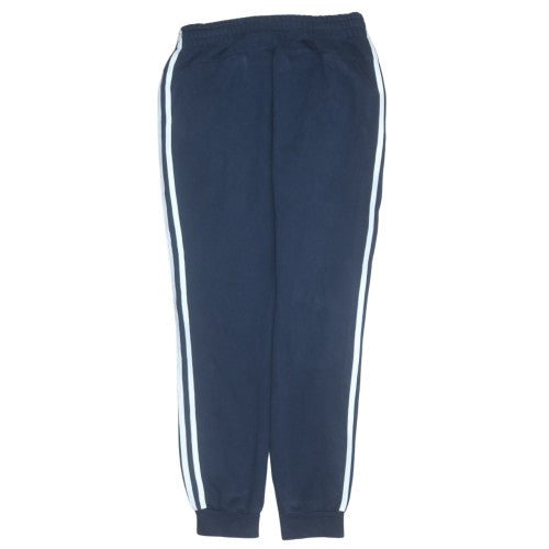adidas Womens Blue 12-14 Track Pants Joggers Elastic Waist Activewear