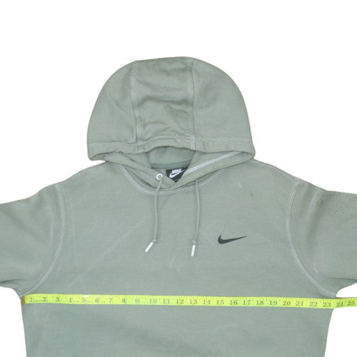 Nike Womens Green Pullover Hoodie Size L Fleece Lined Casual Sweatshirt