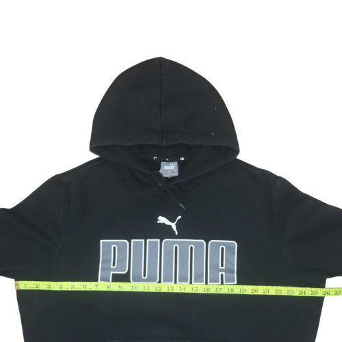 Puma Mens Black XL Pullover Hoodie Graphic Fleece Sweatshirt