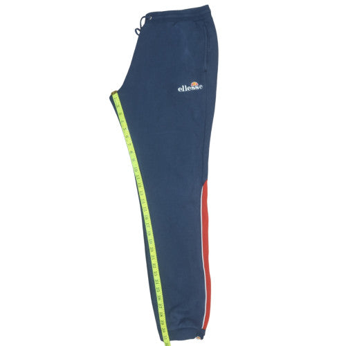 Ellesse Men’s Blue Jogger Trousers L Fleece Side Stripe Activewear