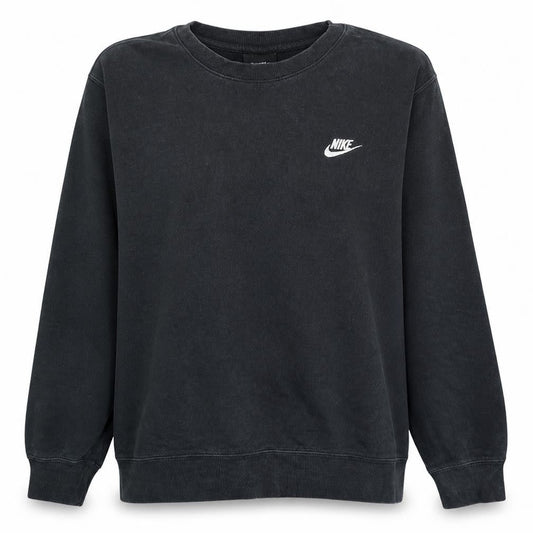 Nike Womens Black L Sweatshirt Crew Neck Pullover Cotton Blend