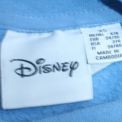 Disney Primark Women Blue Stitch Sweatshirt XS Pullover Crew Neck