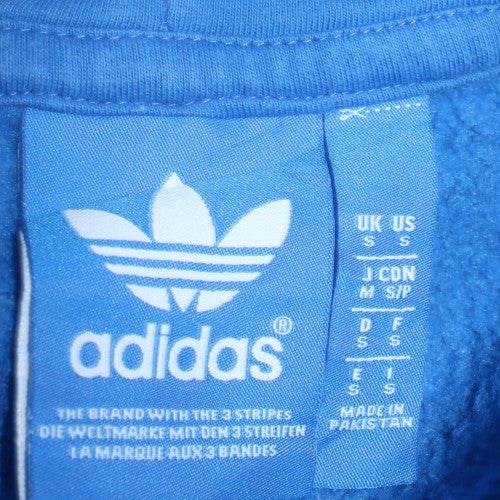 Adidas Men's Blue Pullover Hoodie Small Regular Fit Graphic Fleece
