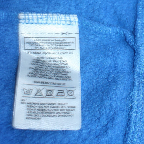 Adidas Men's Blue Pullover Hoodie Small Regular Fit Graphic Fleece