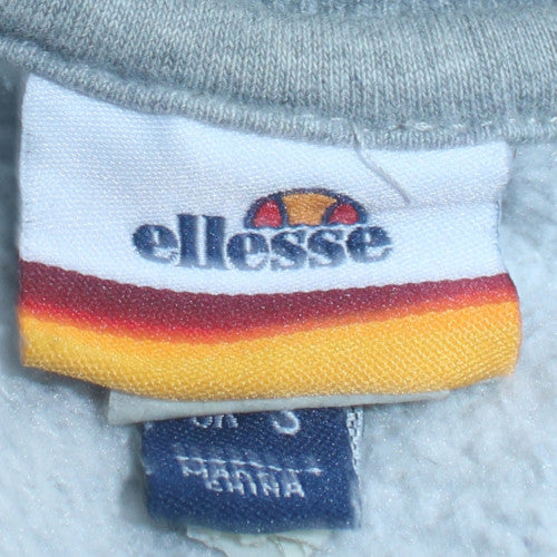 Ellesse Women's Grey Cotton Blend Pullover Sweatshirt Size S