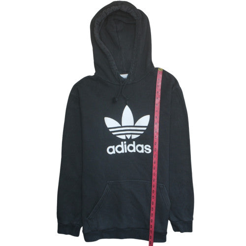 Adidas Mens Black Pullover Hoodie L Sports Fleece Sweatshirt
