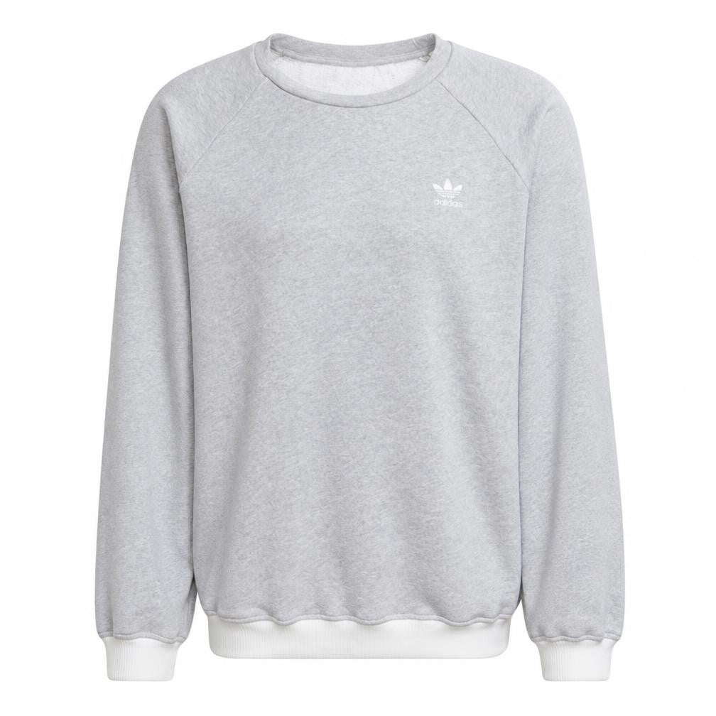 Adidas Men's Grey Crew Neck Pullover Sweatshirt M Regular Fit
