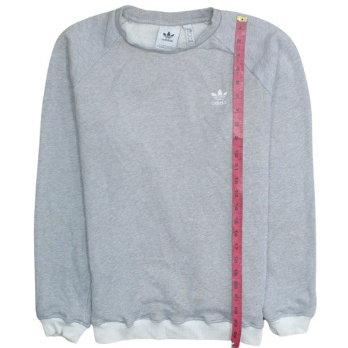 Adidas Men's Grey Crew Neck Pullover Sweatshirt M Regular Fit