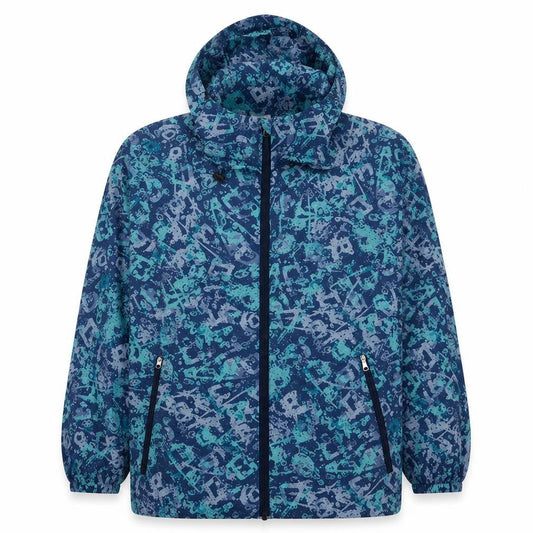 Decathlon Men's Blue Windbreaker Jacket M Hooded Lightweight Casual
