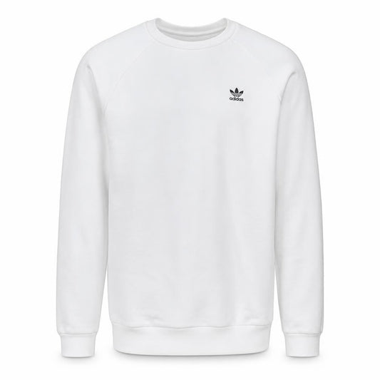 Adidas Men's White Crew Neck Pullover Sweatshirt Size L