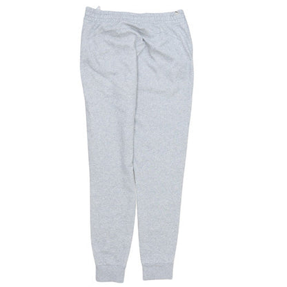 Brand and care label for Puma women’s grey jogger sweatpants, size UK 12, regular fit