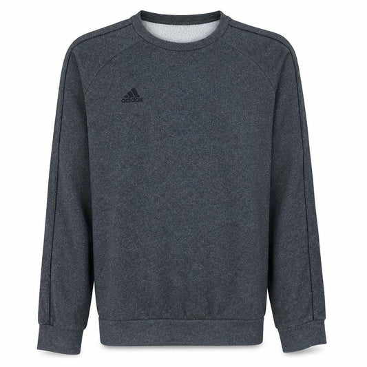 Adidas Mens Grey Small Crew Neck Pullover Sweatshirt