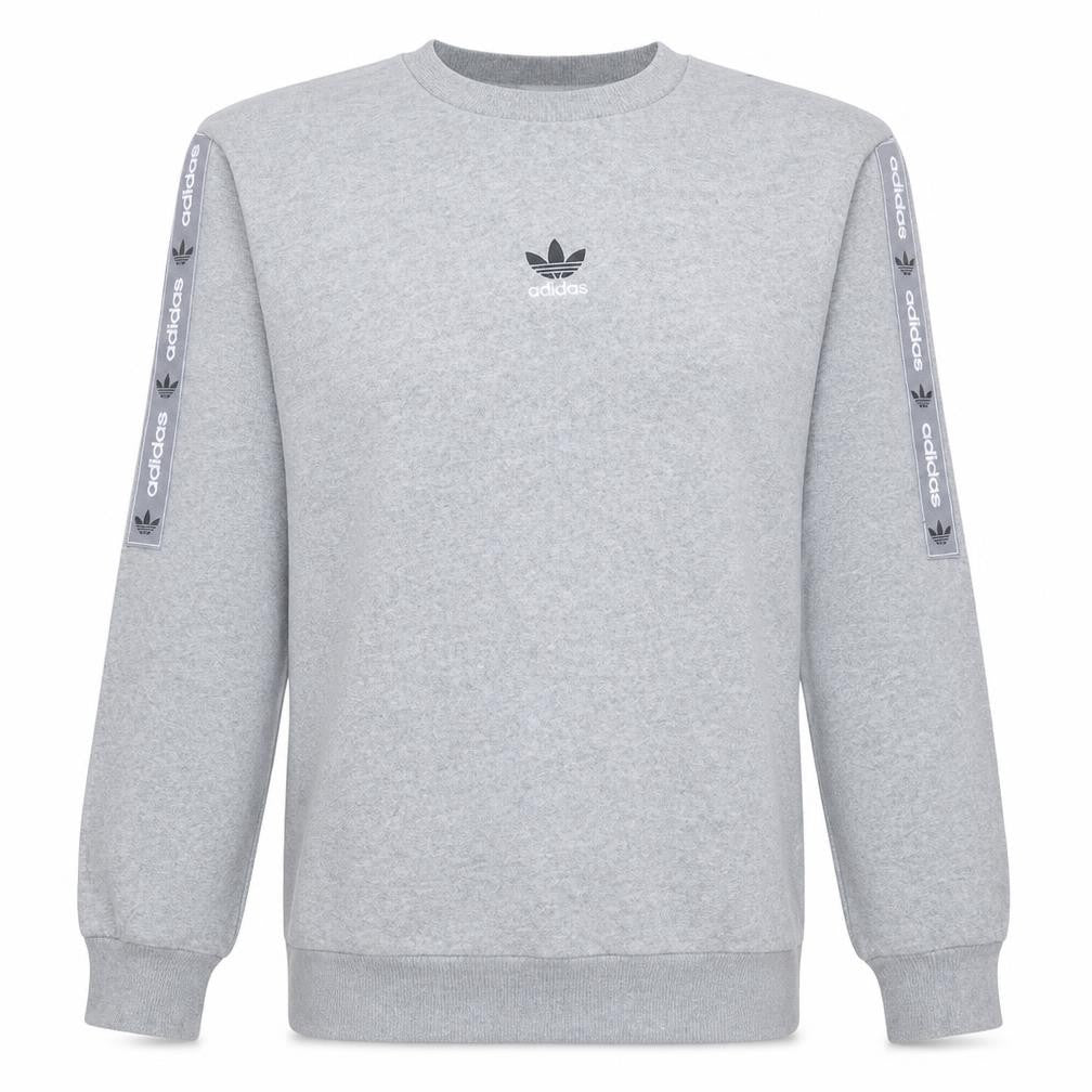 Adidas Men's Grey Crew Neck Pullover Sweatshirt Size M