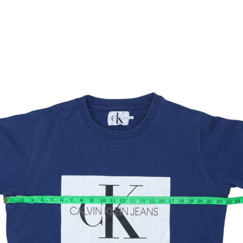 Calvin Klein Jeans Men's Blue Logo Crew Neck Sweatshirt XXL