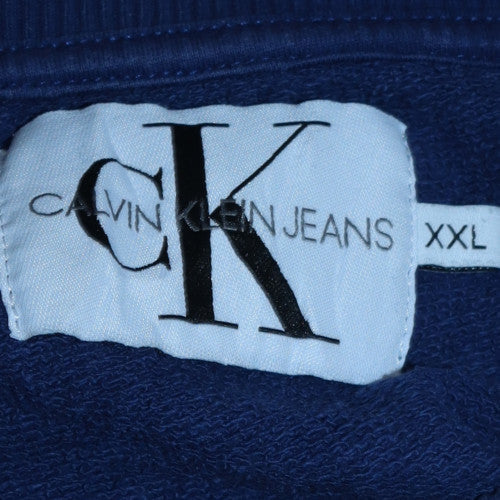 Calvin Klein Jeans Men's Blue Logo Crew Neck Sweatshirt XXL