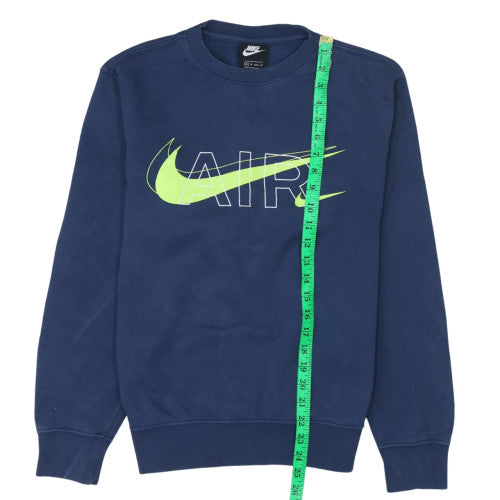 Nike Men's Blue AIR Logo Pullover Sweatshirt XS
