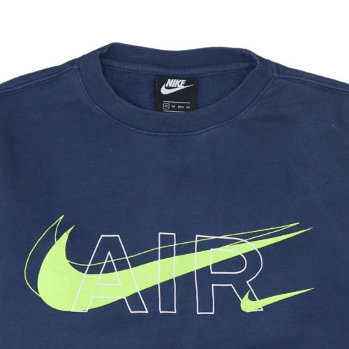 Nike Men's Blue AIR Logo Pullover Sweatshirt XS