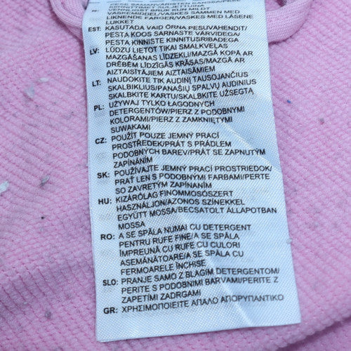 Adidas Womens Pink Full Zip Hoodie Size 12-14 Cotton Blend