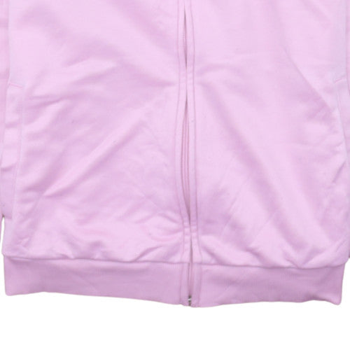 Adidas Womens Pink Full Zip Hoodie Size 12-14 Cotton Blend