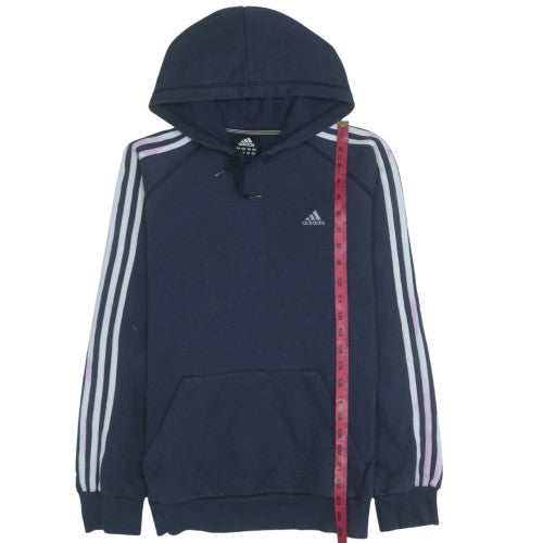Adidas Men's Blue Pullover Hoodie Medium Regular Fit Sportswear