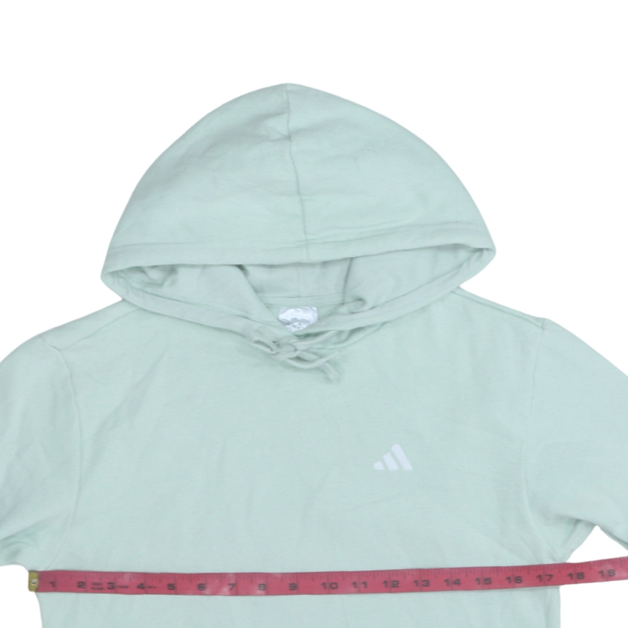 Adidas Women Mint Green XS Pullover Hoodie with Logo Pocket