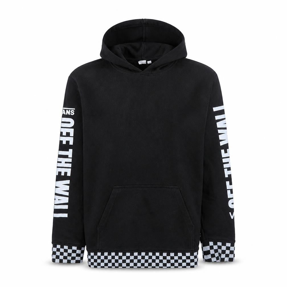 Vans Mens Black Pullover Hoodie Small Checkerboard Off The Wall