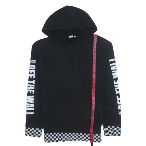 Vans Mens Black Pullover Hoodie Small Checkerboard Off The Wall