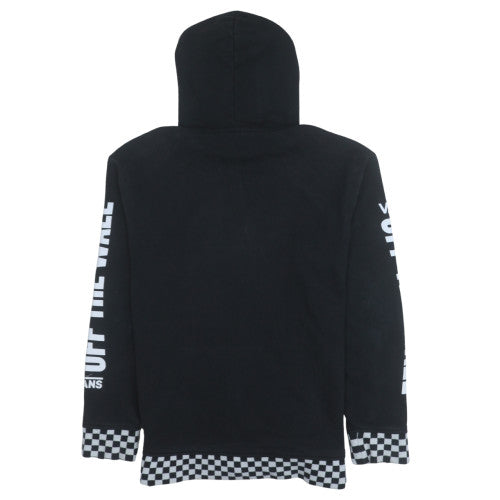 Vans Mens Black Pullover Hoodie Small Checkerboard Off The Wall