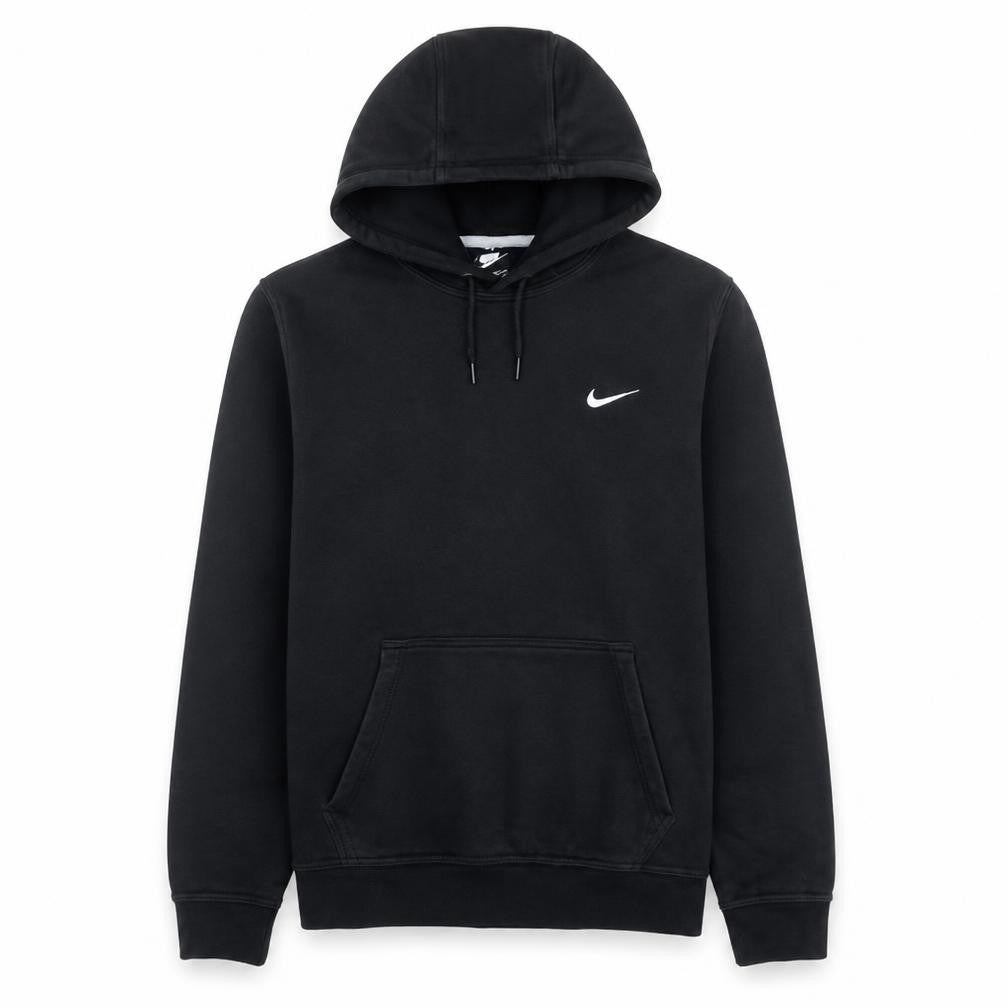 Nike Men's Black Pullover Hoodie Fleece Logo L Regular Fit