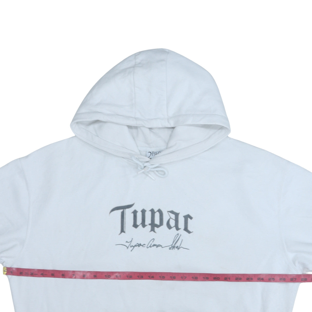 2PAC Men's White XL Pullover Hoodie with Graphic Print