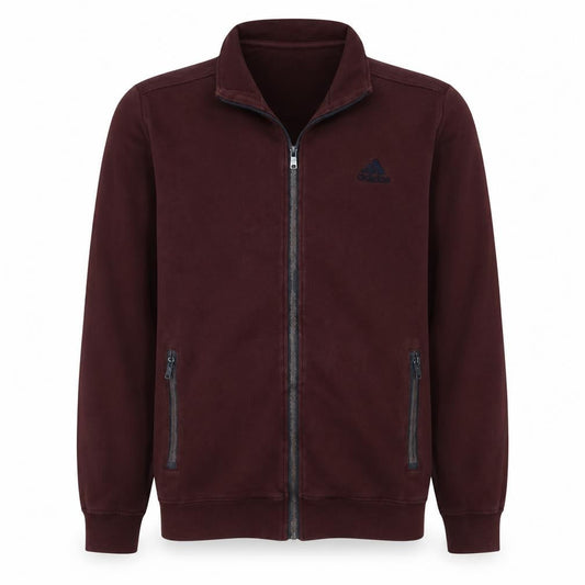 Adidas Men's Brown Track Jacket Size L Full Zip Sportswear